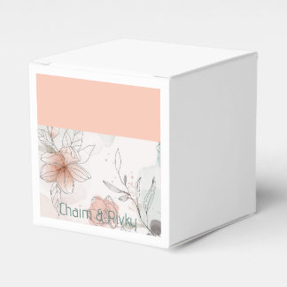Peach floral Favour Box