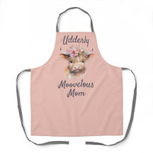 Peach floral highland cow watercolor