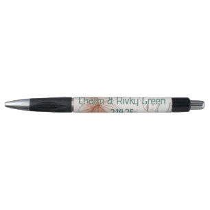 Peach floral Pen