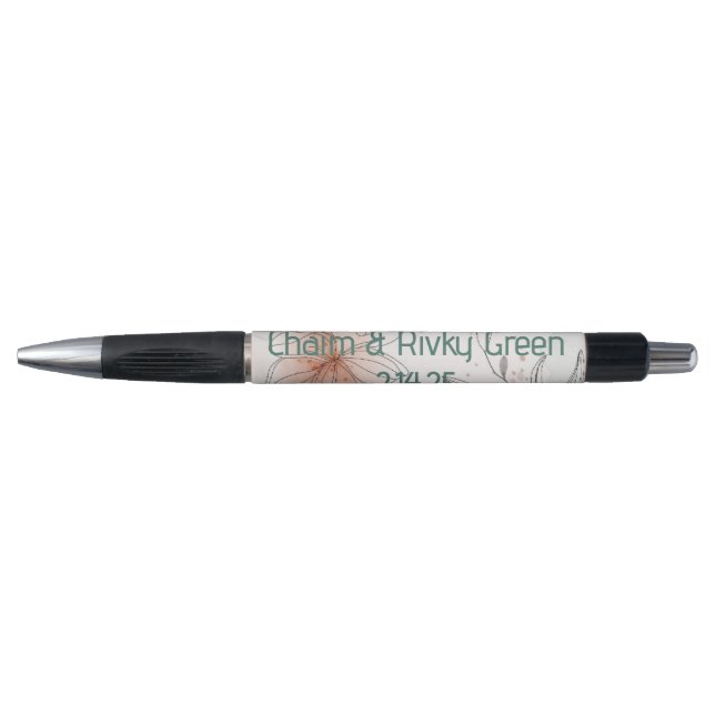Peach floral Pen (Front)