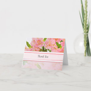 Peach Floral Thank You Note