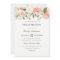 Peach Floral Watercolor Sweet Sixteen Invitation