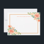 Peach Florals Border | Wedding Advice Card<br><div class="desc">Peach Florals Border | Wedding Advice</div>