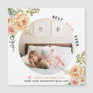 Peach flowers Best Mum Ever Mother's Day photo