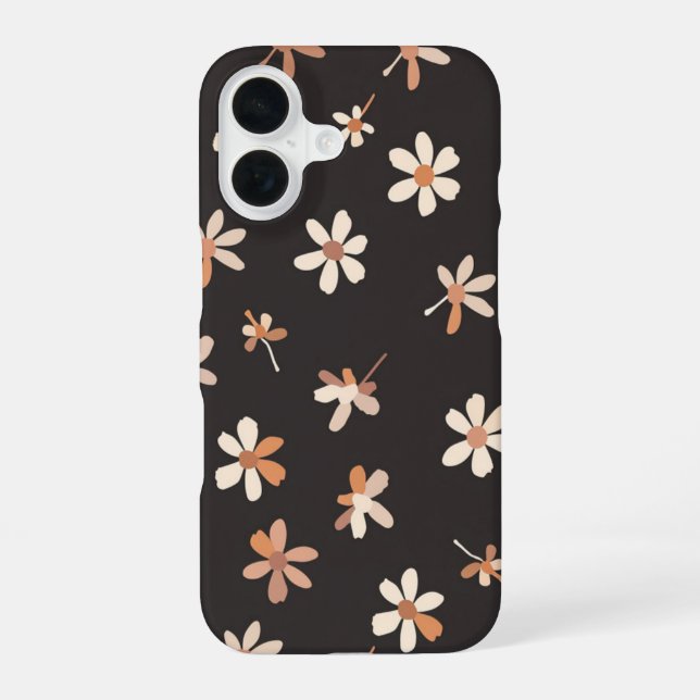 Peach Flowers iPhone 16 Case (Back)
