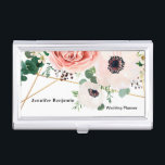 Peach Flowers Pink Floral Wedding Planner Custom Business Card Holder<br><div class="desc">Peach Flowers Pink Floral Wedding Planner Custom Business Card Case is modern and elegant for impressing and branding your business while it holds your business cards. Personalise it with your information</div>