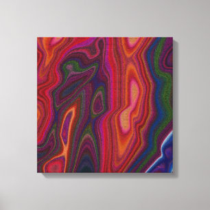Peach Flurry: Abstract spatter art Canvas Print