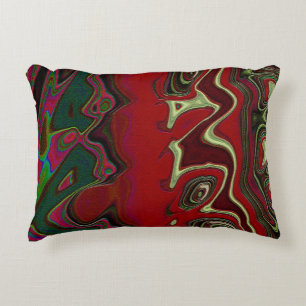 Peach Flurry: Abstract spatter art Decorative Cushion