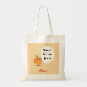Peach for the Stars Basic Tote Bag