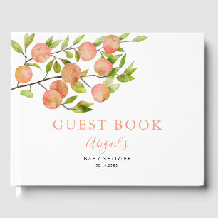Peach Fruit Baby Shower Guest Book