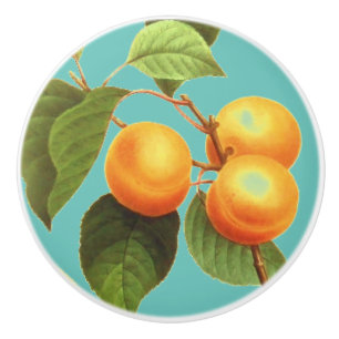 Peach fruit ceramic knob