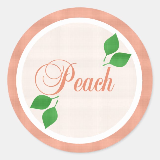 Peach Fruit Label Sticker (Front)