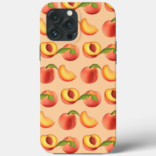 Peach Fruit Pattern iPhone 13 Pro Max Case
