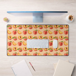 Peach Fruit Pattern Desk Mat