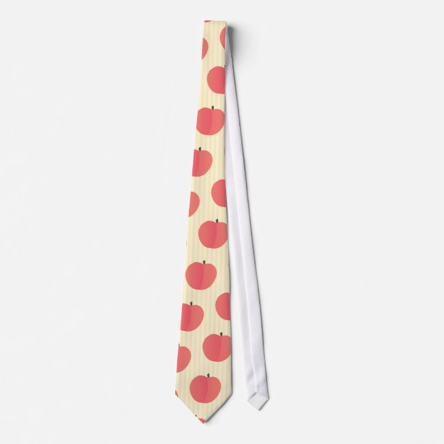 Peach Fruit Pattern Tie (Front)