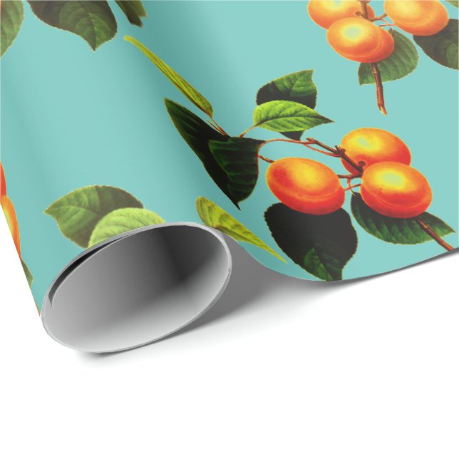Peach fruit pattern wrapping paper (Roll Corner)