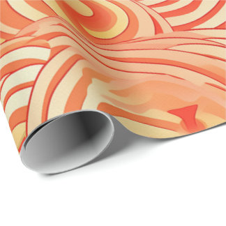 Peach Fuzz Abstract Botanical Fruity Pattern 13 Wrapping Paper