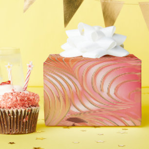 Peach Fuzz Abstract Botanical Fruity Pattern 3 Wrapping Paper