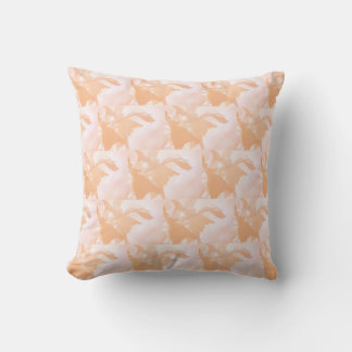 Peach Fuzz Abstract Floral  Cushion
