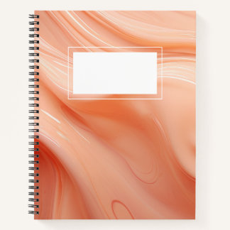 Peach fuzz abstract liquid notebook