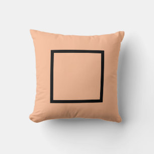 Peach Fuzz and Black Peachy Cushion