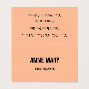 Peach Fuzz Apricot Orange Pink Custom 2024 Business Card