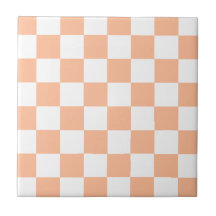 Peach Fuzz Chequered Gingham Pattern
