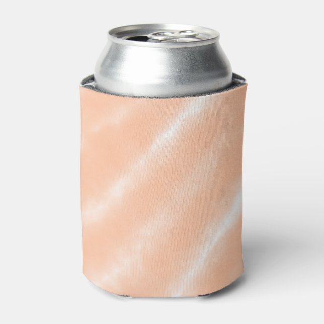 Peach Fuzz Colour Watercolor Abstract Pattern Can Cooler (Can Front)