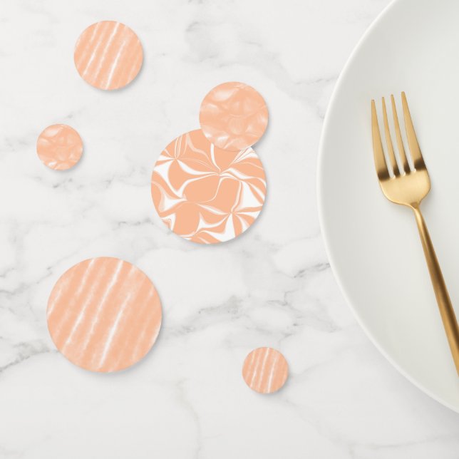 Peach Fuzz Colour Watercolor Abstract Pattern Confetti (Group)