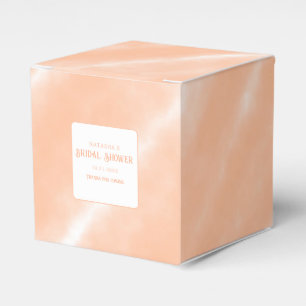 Peach Fuzz Colour Watercolor Abstract Pattern Favour Box