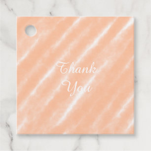 Peach Fuzz Colour Watercolor Abstract Pattern Favour Tags