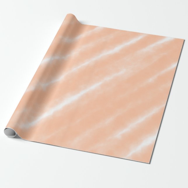 Peach Fuzz Colour Watercolor Abstract Pattern Wrapping Paper (Unrolled)