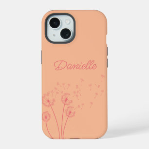 Peach Fuzz Dandelion Breeze iPhone 15 Case