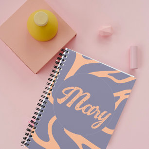 Peach Fuzz Elegance: Personalised Mother's Day Notebook