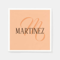 Peach Fuzz Elegant Personalised Name 