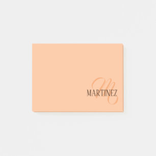 Peach Fuzz Elegant Personalised Name  Post-it Notes