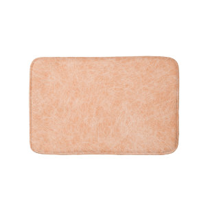 Peach Fuzz Faux Leather  Bath Mat