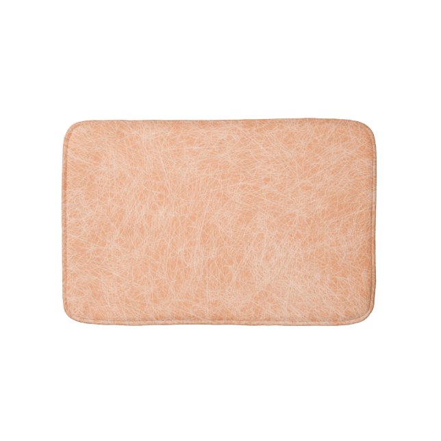 Peach Fuzz Faux Leather  Bath Mat (Front)