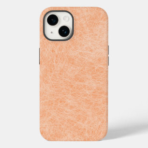 Peach Fuzz Faux Leather  Case-Mate iPhone 14 Case