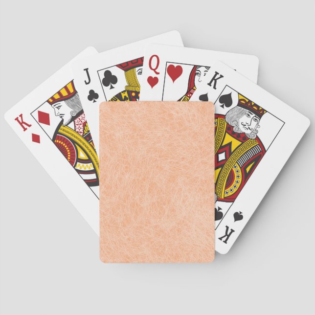 Peach Fuzz Faux Leather  Playing Cards (Back)
