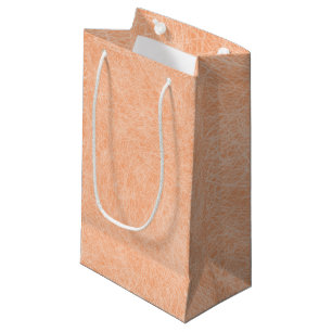 Peach Fuzz Faux Leather Small Gift Bag