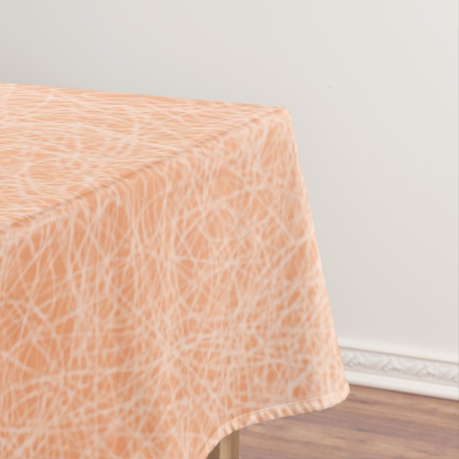 Peach Fuzz Faux Leather  Tablecloth (In Situ)