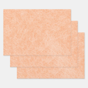 Peach Fuzz Faux Leather  Wrapping Paper Sheet