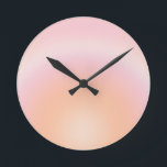 Peach Fuzz Gradient Round Clock<br><div class="desc">Gradient design - aura effect – peach fuzz gradient.</div>