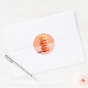 Peach Fuzz, Macaroons, Classic Round Sticker