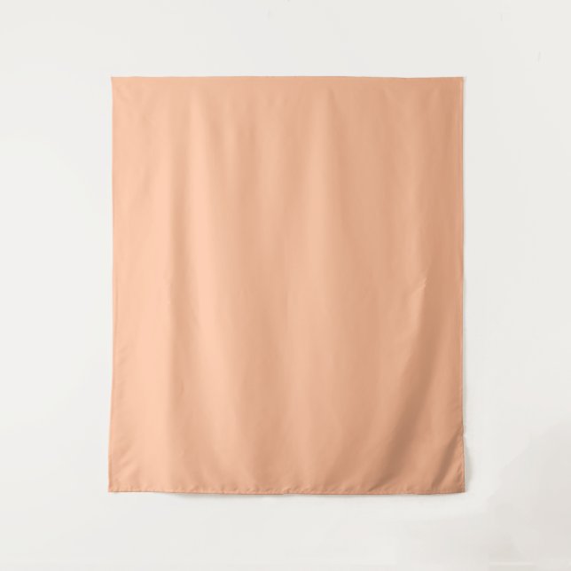 Peach Fuzz Minimalist Trendy Colour Tapestry (Front)