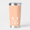 Peach Fuzz Monogram Name Initial Simple Custom