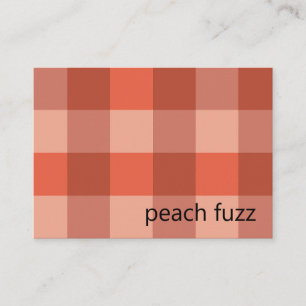 Peach Fuzz Orange Chequerboard Pattern Business Card