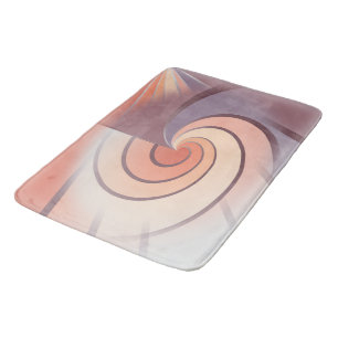 Peach fuzz seashell bath mat