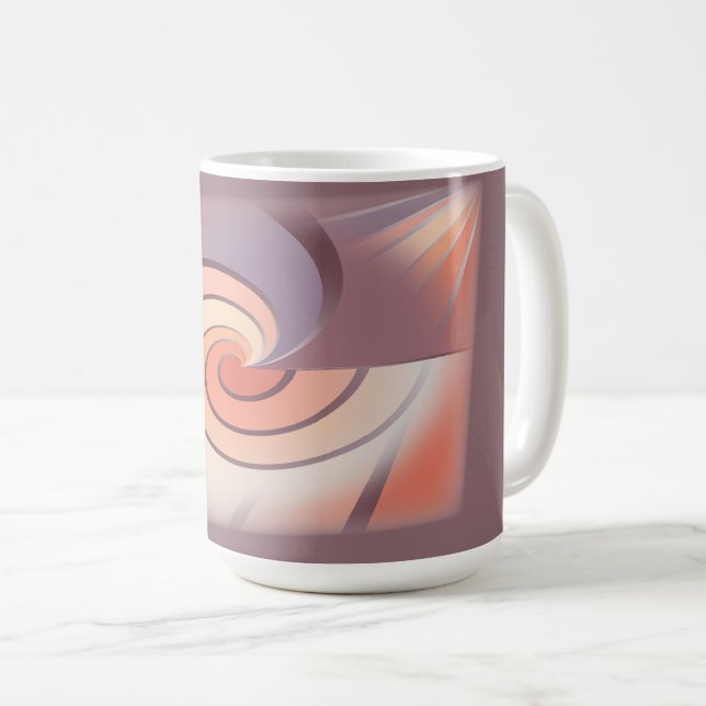 Peach fuzz seashell coffee mug (Front Right)